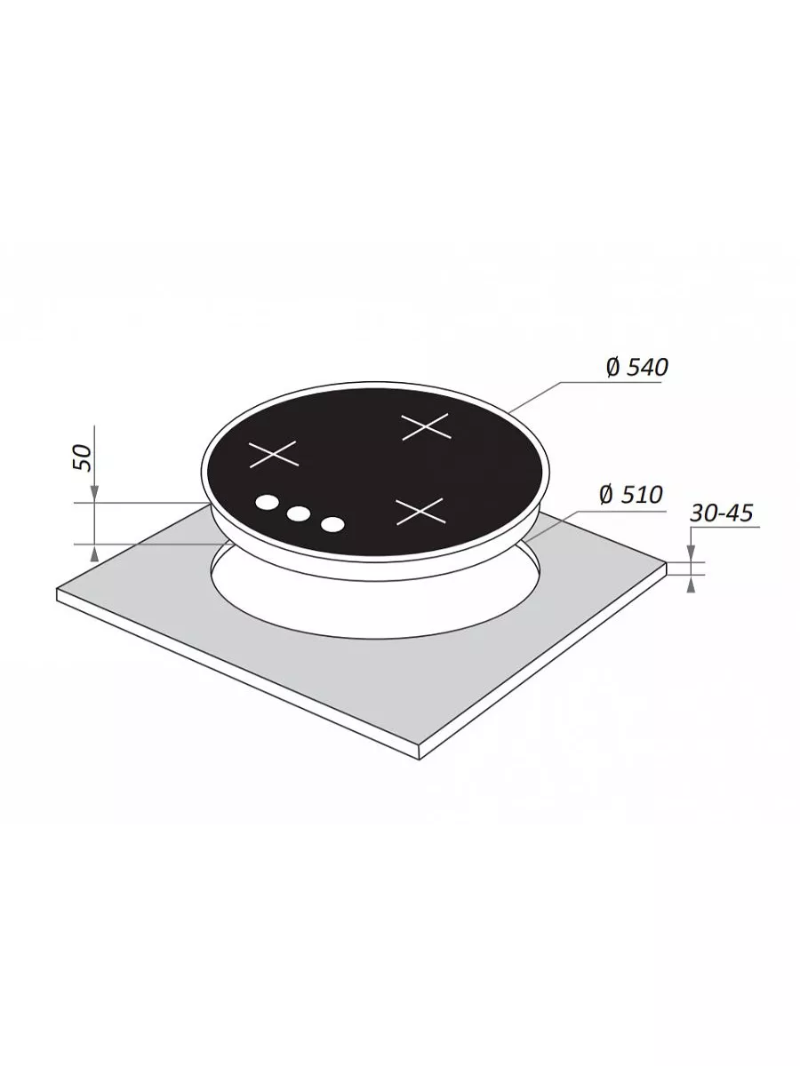 MAUNFELD EGHG 43 23CB/G  Встраиваемая  газовая поверхность - уменьшенная 10