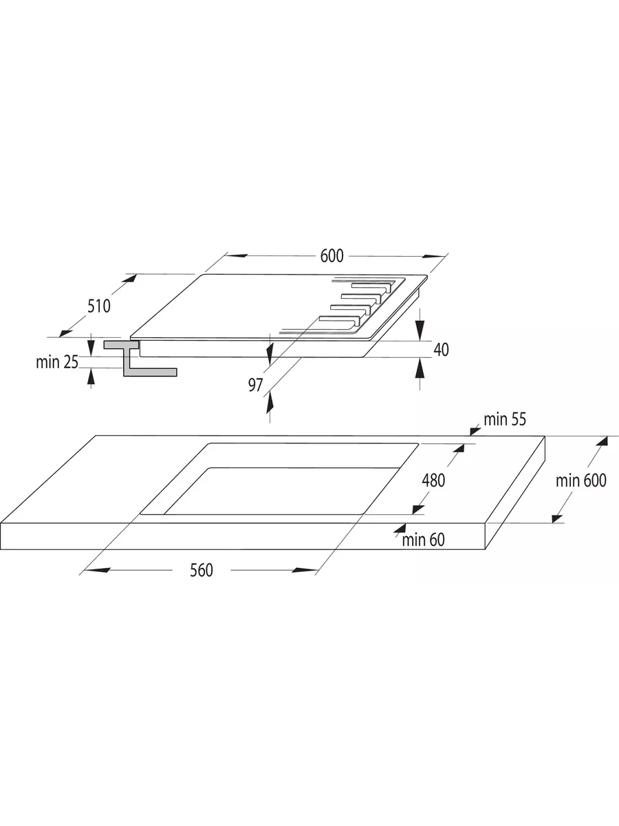GORENJE GT 641 AKB  Встраиваемая газовая поверхность - уменьшенная 10