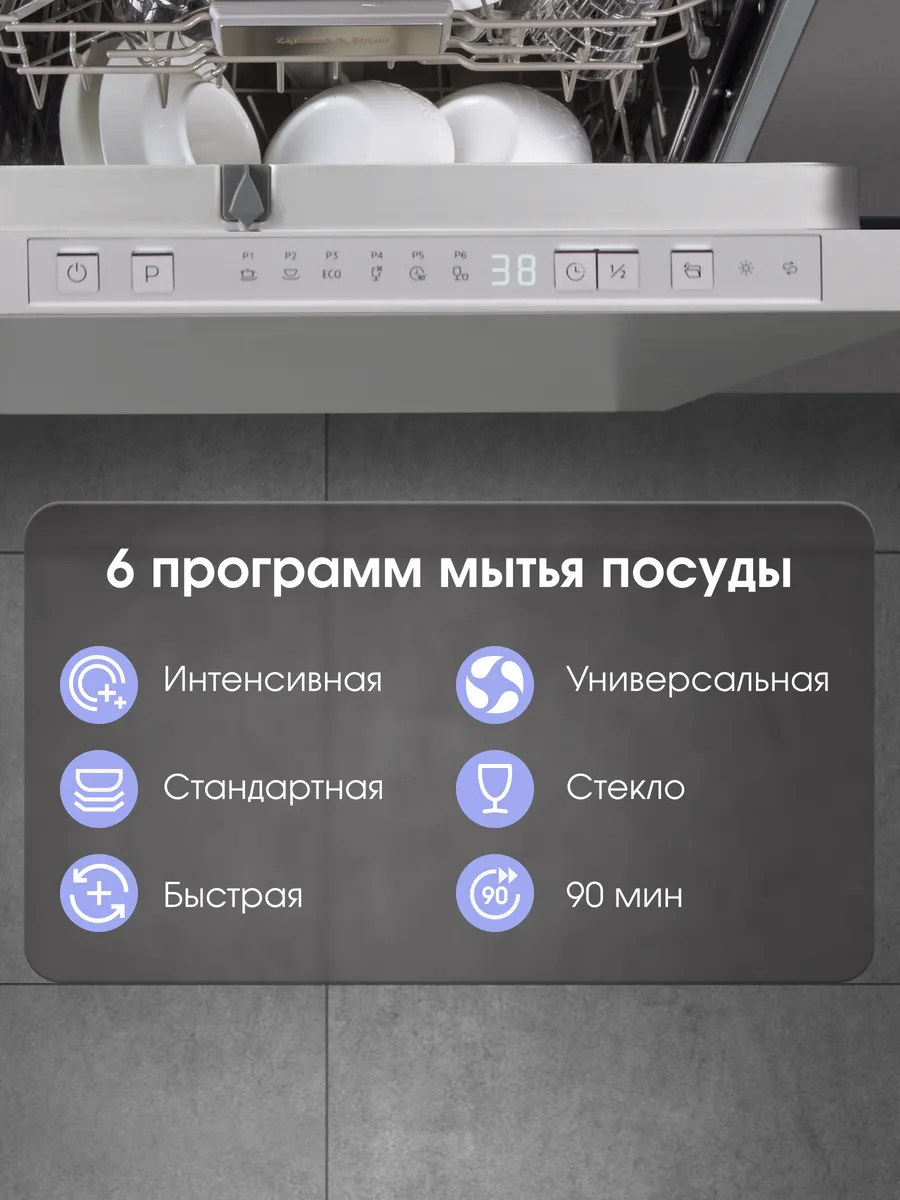 ZIGMUND &SHTAIN DW 306 4 Машина посудомоечная - уменьшенная 15