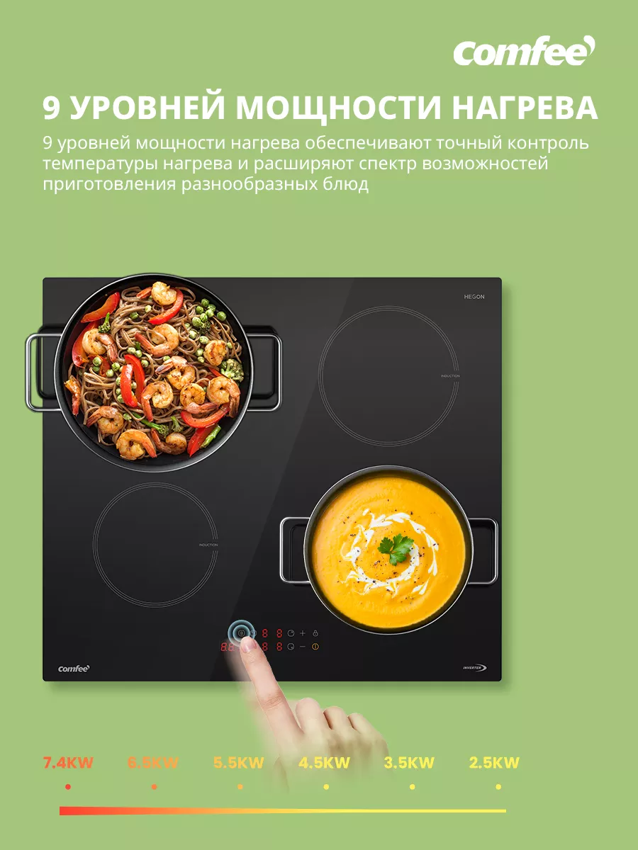 Comfee CIH601 Встраиваемая индукционная поверхность - уменьшенная 9
